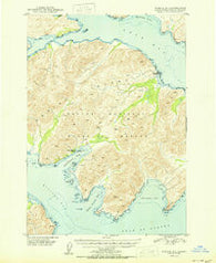 Kodiak B-3 Alaska Historical topographic map, 1:63360 scale, 15 X 15 Minute, Year 1950