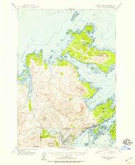 Kodiak D-2 Alaska Historical topographic map, 1:63360 scale, 15 X 15 Minute, Year 1949