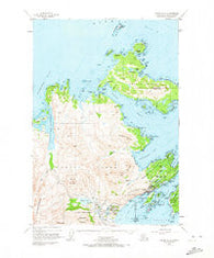 Kodiak D-2 Alaska Historical topographic map, 1:63360 scale, 15 X 15 Minute, Year 1949