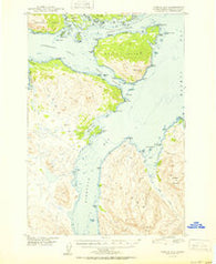 Kodiak D-3 Alaska Historical topographic map, 1:63360 scale, 15 X 15 Minute, Year 1950