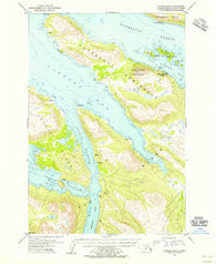 Kodiak D-4 Alaska Historical topographic map, 1:63360 scale, 15 X 15 Minute, Year 1954