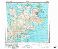 Kodiak Alaska Historical topographic map, 1:250000 scale, 1 X 2 Degree, Year 1952