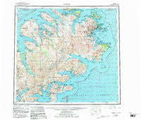Kodiak Alaska Historical topographic map, 1:250000 scale, 1 X 2 Degree, Year 1952