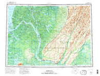 Kwiguk Alaska Historical topographic map, 1:250000 scale, 1 X 3 Degree, Year 1952