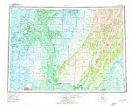 Kwiguk Alaska Historical topographic map, 1:250000 scale, 1 X 3 Degree, Year 1952