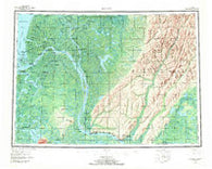 Kwiguk Alaska Historical topographic map, 1:250000 scale, 1 X 3 Degree, Year 1952