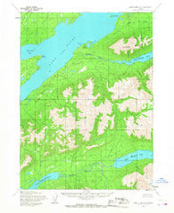 Lake Clark A-4 Alaska Historical topographic map, 1:63360 scale, 15 X 15 Minute, Year 1954