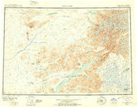 Lake Clark Alaska Historical topographic map, 1:250000 scale, 1 X 3 Degree, Year 1946