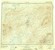 Livengood Alaska Historical topographic map, 1:250000 scale, 1 X 3 Degree, Year 1945