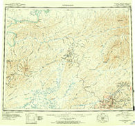Livengood Alaska Historical topographic map, 1:250000 scale, 1 X 3 Degree, Year 1945