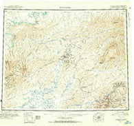 Livengood Alaska Historical topographic map, 1:250000 scale, 1 X 3 Degree, Year 1951