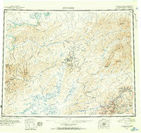 Livengood Alaska Historical topographic map, 1:250000 scale, 1 X 3 Degree, Year 1951