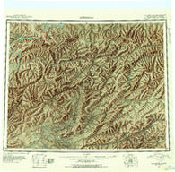 Livengood Alaska Historical topographic map, 1:250000 scale, 1 X 3 Degree, Year 1951