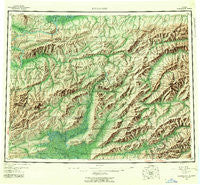 Livengood Alaska Historical topographic map, 1:250000 scale, 1 X 3 Degree, Year 1956