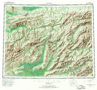 Livengood Alaska Historical topographic map, 1:250000 scale, 1 X 3 Degree, Year 1956