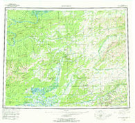Livengood Alaska Historical topographic map, 1:250000 scale, 1 X 3 Degree, Year 1956