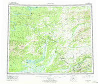 Livengood Alaska Historical topographic map, 1:250000 scale, 1 X 3 Degree, Year 1956