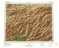 Livengood Alaska Historical topographic map, 1:250000 scale, 1 X 3 Degree, Year 1956
