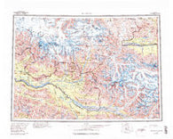 McCarthy Alaska Historical topographic map, 1:250000 scale, 1 X 3 Degree, Year 1960