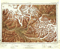 McCarthy Alaska Historical topographic map, 1:250000 scale, 1 X 3 Degree, Year 1951