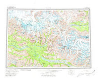 McCarthy Alaska Historical topographic map, 1:250000 scale, 1 X 3 Degree, Year 1960