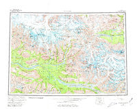 McCarthy Alaska Historical topographic map, 1:250000 scale, 1 X 3 Degree, Year 1960