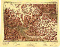 McCarthy Alaska Historical topographic map, 1:250000 scale, 1 X 3 Degree, Year 1951