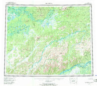 Melozitna Alaska Historical topographic map, 1:250000 scale, 1 X 3 Degree, Year 1956