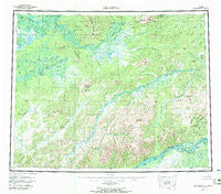 Melozitna Alaska Historical topographic map, 1:250000 scale, 1 X 3 Degree, Year 1956