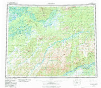 Melozitna Alaska Historical topographic map, 1:250000 scale, 1 X 3 Degree, Year 1956