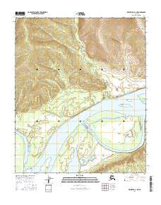 Melozitna A-1 NE Alaska Current topographic map, 1:25000 scale, 7.5 X 7.5 Minute, Year 2016