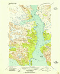 Mount Fairweather D-1 Alaska Historical topographic map, 1:63360 scale, 15 X 15 Minute, Year 1954