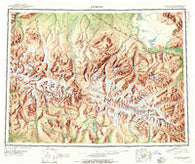 Mount Hayes Alaska Historical topographic map, 1:250000 scale, 1 X 3 Degree, Year 1950