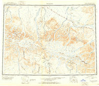 Mount Hayes Alaska Historical topographic map, 1:250000 scale, 1 X 3 Degree, Year 1951