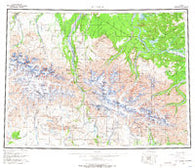 Mount Hayes Alaska Historical topographic map, 1:250000 scale, 1 X 3 Degree, Year 1955