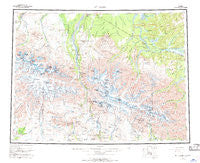 Mount Hayes Alaska Historical topographic map, 1:250000 scale, 1 X 3 Degree, Year 1955