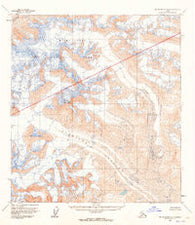 Mount McKinley A-1 Alaska Historical topographic map, 1:63360 scale, 15 X 15 Minute, Year 1954