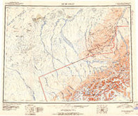 Mount McKinley Alaska Historical topographic map, 1:250000 scale, 1 X 3 Degree, Year 1952