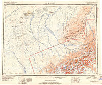 Mount McKinley Alaska Historical topographic map, 1:250000 scale, 1 X 3 Degree, Year 1952