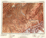 Mount McKinley Alaska Historical topographic map, 1:250000 scale, 1 X 3 Degree, Year 1952