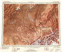 Mount McKinley Alaska Historical topographic map, 1:250000 scale, 1 X 3 Degree, Year 1952