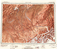 Mount McKinley Alaska Historical topographic map, 1:250000 scale, 1 X 3 Degree, Year 1952