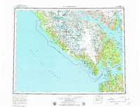 Mt Fairweather Alaska Historical topographic map, 1:250000 scale, 1 X 2 Degree, Year 1961