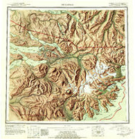 Mt Katmai Alaska Historical topographic map, 1:250000 scale, 1 X 2 Degree, Year 1951