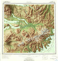 Mt Katmai Alaska Historical topographic map, 1:250000 scale, 1 X 2 Degree, Year 1951