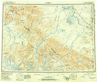 Nabesna Alaska Historical topographic map, 1:250000 scale, 1 X 3 Degree, Year 1950