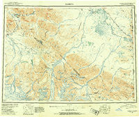Nabesna Alaska Historical topographic map, 1:250000 scale, 1 X 3 Degree, Year 1950