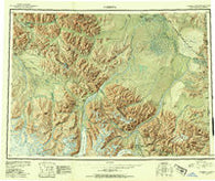 Nabesna Alaska Historical topographic map, 1:250000 scale, 1 X 3 Degree, Year 1950