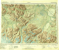 Nabesna Alaska Historical topographic map, 1:250000 scale, 1 X 3 Degree, Year 1951
