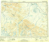 Nabesna Alaska Historical topographic map, 1:250000 scale, 1 X 3 Degree, Year 1951